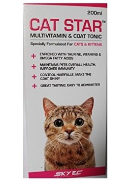 SKY EC CAT STAR MULTI VITAMIN AND COAT CATS AND KITTENS 200 ML 